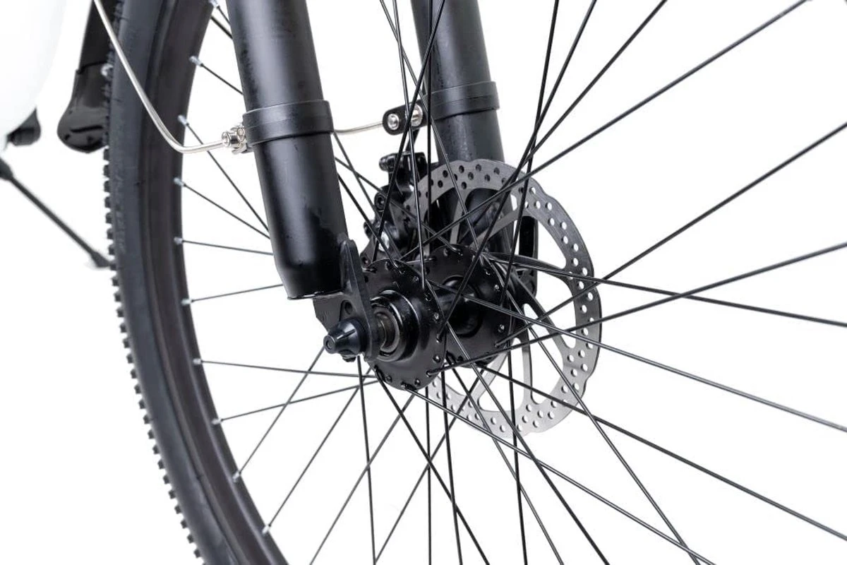 Myatu E-Bike Heren En Dames Lage Instap Met 45 Cm Aluminium Frame, 6 Versnellingen, 250 Wh Afneembare Lithium Batterij 40-80 Km Range, Trekking Ebike Met 1.95 X 26 Inch Wiel (Wit, Urban) 6 Myatu E-Bike Heren En Dames Lage Instap Met 45 Cm Aluminium Frame, 6 Versnellingen, 250 Wh Afneembare Lithium Batterij 40-80 Km Range, Trekking Ebike Met 1.95 X 26 Inch Wiel (Wit, Urban) - Afbeelding 4