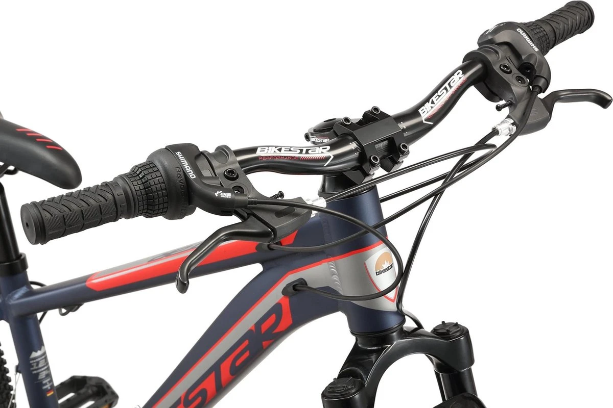 Bikestar 24 Inch 21 Speed Hardtail MTB Sport, Blauw / Rood 7 Bikestar 24 Inch 21 Speed Hardtail MTB Sport, Blauw / Rood - Afbeelding 5