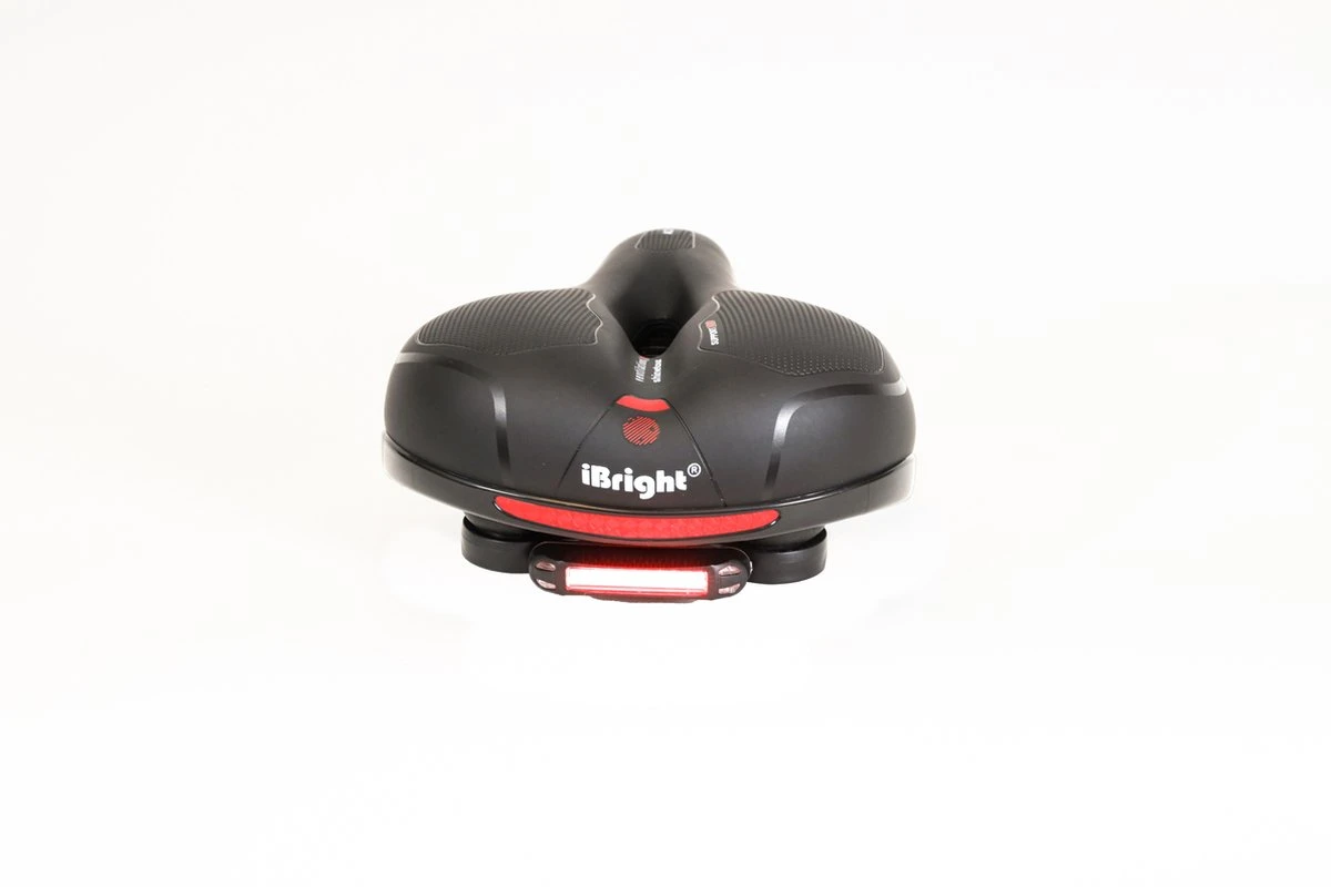 IBright Gel Fietszadel Met LED Oplaadbare Achterlicht - USB Oplaadbaar - Fietsverlichting Met 6 Functie's - Dames / Heren - Waterdicht - Gratis Zadelstrop - USB Oplaadkabel - Zwart 10 IBright Gel Fietszadel Met LED Oplaadbare Achterlicht - USB Oplaadbaar - Fietsverlichting Met 6 Functie's - Dames / Heren - Waterdicht - Gratis Zadelstrop - USB Oplaadkabel - Zwart - Afbeelding 8