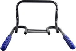 Merkloos Decopatent® Fiets Ophangsysteem Voor 2 Fietsen - Fietsenrek - Legplank Voor Helm - Fietshaak - Muurbeugel Fiets - Wandmontage -Fietsuitrusting Winkel 1200x805 5