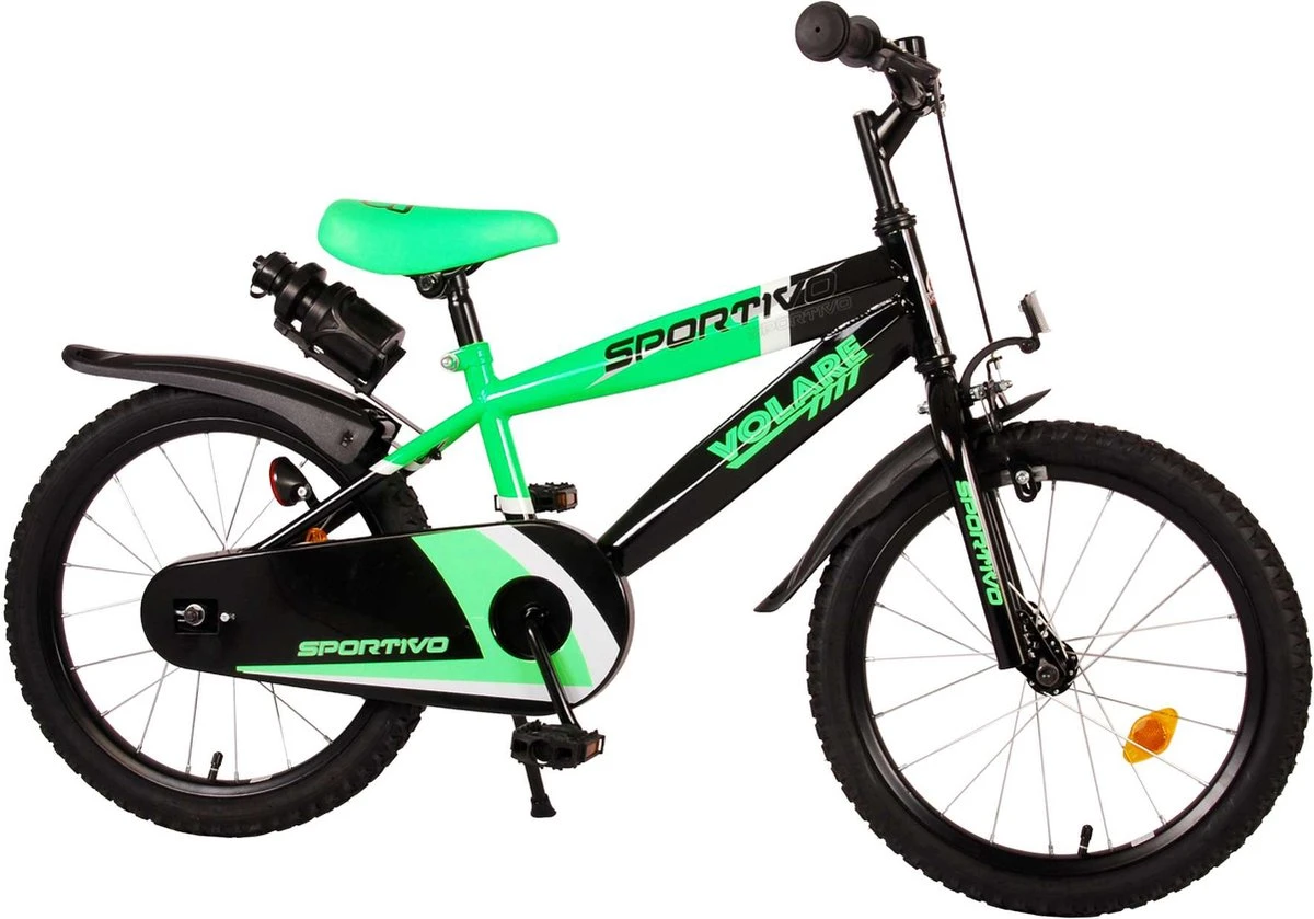 Volare Sportivo Kinderfiets - Jongens - 18 Inch - Neon Groen Zwart - 95% Afgemonteerd 12 Volare Sportivo Kinderfiets - Jongens - 18 Inch - Neon Groen Zwart - 95% Afgemonteerd - Afbeelding 10