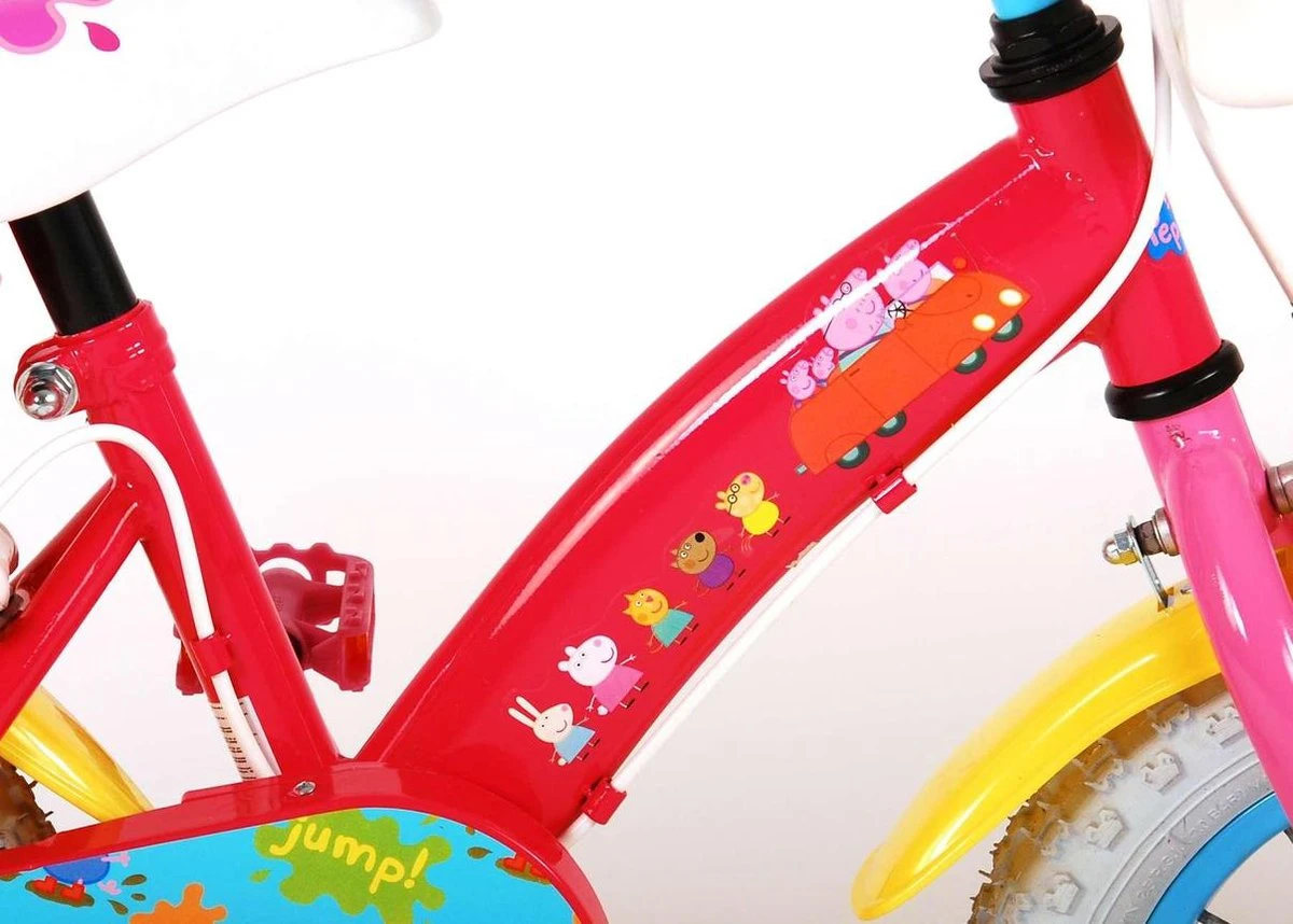 Volare Peppa Pig Kinderfiets - Meisjes - 12 Inch - Roze - 2 Handremmen 16 Volare Peppa Pig Kinderfiets - Meisjes - 12 Inch - Roze - 2 Handremmen - Afbeelding 14