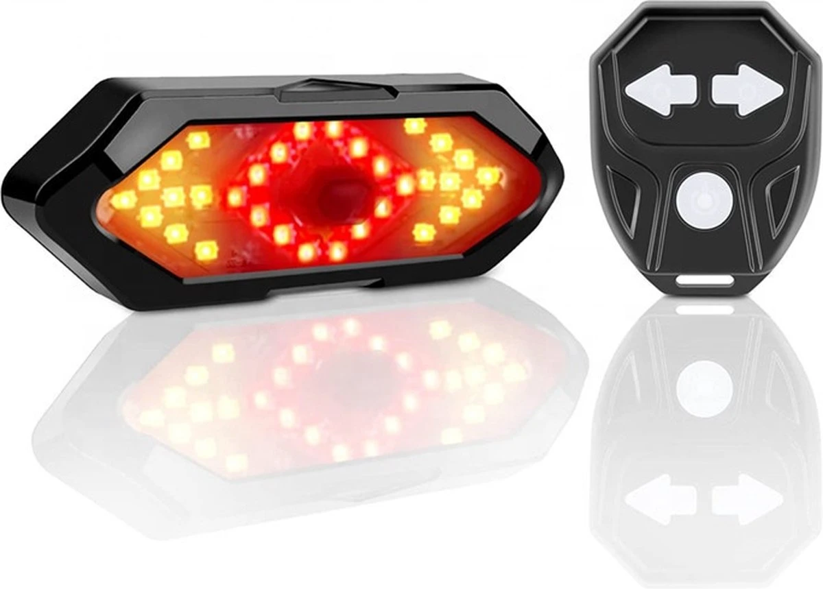 GoShops FY-1820 - Richtingaanwijzer Fiets - Knipperlichting - Fietsverlichting - LED - USB Oplaadbaar - Waterbestendig - Afstandsbediening - Draadloos - Verstelbaar - Achterlicht Fiets 3 GoShops FY-1820 - Richtingaanwijzer Fiets - Knipperlichting - Fietsverlichting - LED - USB Oplaadbaar - Waterbestendig - Afstandsbediening - Draadloos - Verstelbaar - Achterlicht Fiets