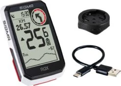 SIGMA SPORT GPS Fietscomputer Sigma ROX 4.0 GPS Met Standaard Stuurhouder - Wit -Fietsuitrusting Winkel 1200x859 2