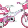 Dino Disney Minnie Mouse - Fiets - Meisjes - Wit;Roze - 16 Inch