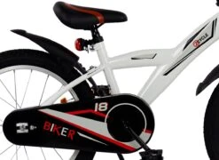 2Cycle Biker Kinderfiets - 18 Inch - Wit - Jongensfiets -Fietsuitrusting Winkel 1200x874 3