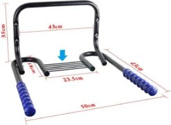 Merkloos Decopatent® Fiets Ophangsysteem Voor 2 Fietsen - Fietsenrek - Legplank Voor Helm - Fietshaak - Muurbeugel Fiets - Wandmontage -Fietsuitrusting Winkel 1200x878 4