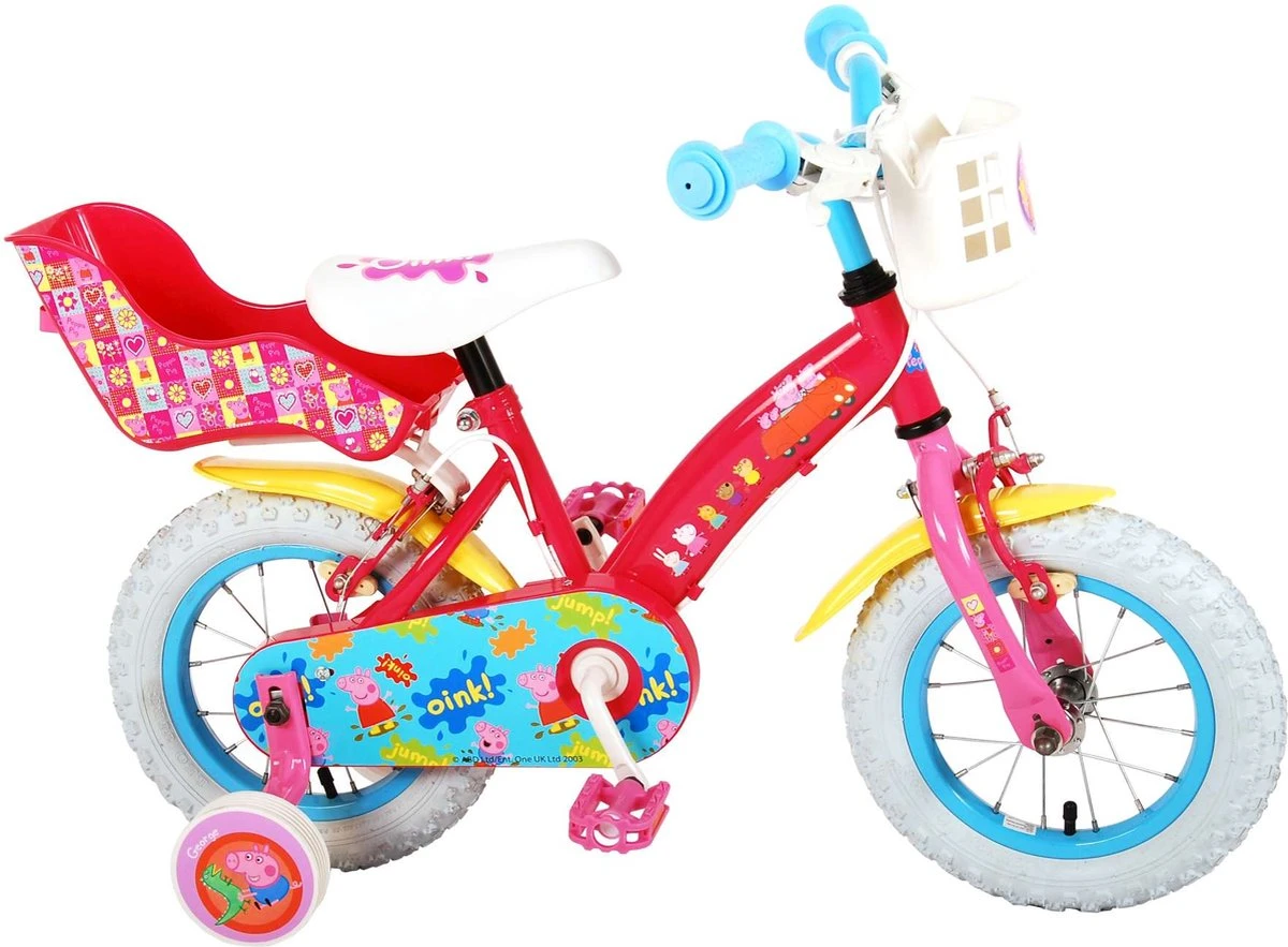 Volare Peppa Pig Kinderfiets - Meisjes - 12 Inch - Roze - 2 Handremmen 3 Volare Peppa Pig Kinderfiets - Meisjes - 12 Inch - Roze - 2 Handremmen