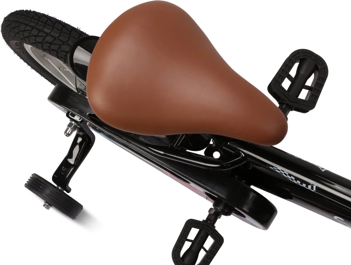 SJOEF Race Jongensfiets 14 Inch - Zwart 8 SJOEF Race Jongensfiets 14 Inch - Zwart - Afbeelding 6