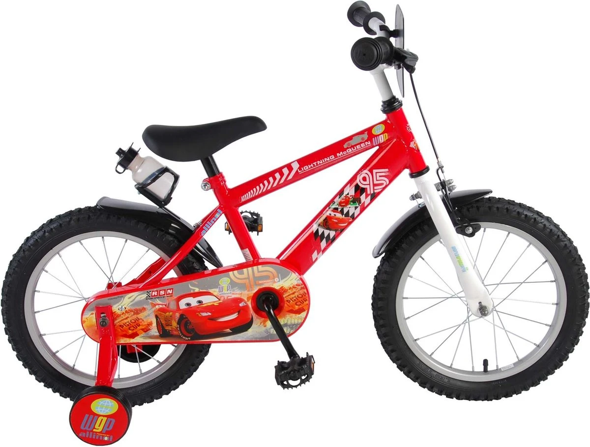 Volare Disney Cars Kinderfiets - Jongens - 16 Inch - Rood 13 Volare Disney Cars Kinderfiets - Jongens - 16 Inch - Rood - Afbeelding 11