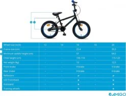 Amigo Fly - BMX Fiets 20 Inch - Fietscross Voor Jongens En Meisjes - Zwart/Blauw -Fietsuitrusting Winkel 1200x916 7