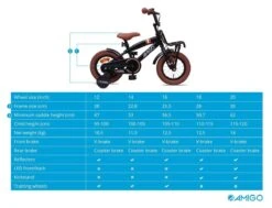 Amigo 2Cool Jongensfiets - Kinderfiets 12 Inch - Matzwart -Fietsuitrusting Winkel 1200x920 7