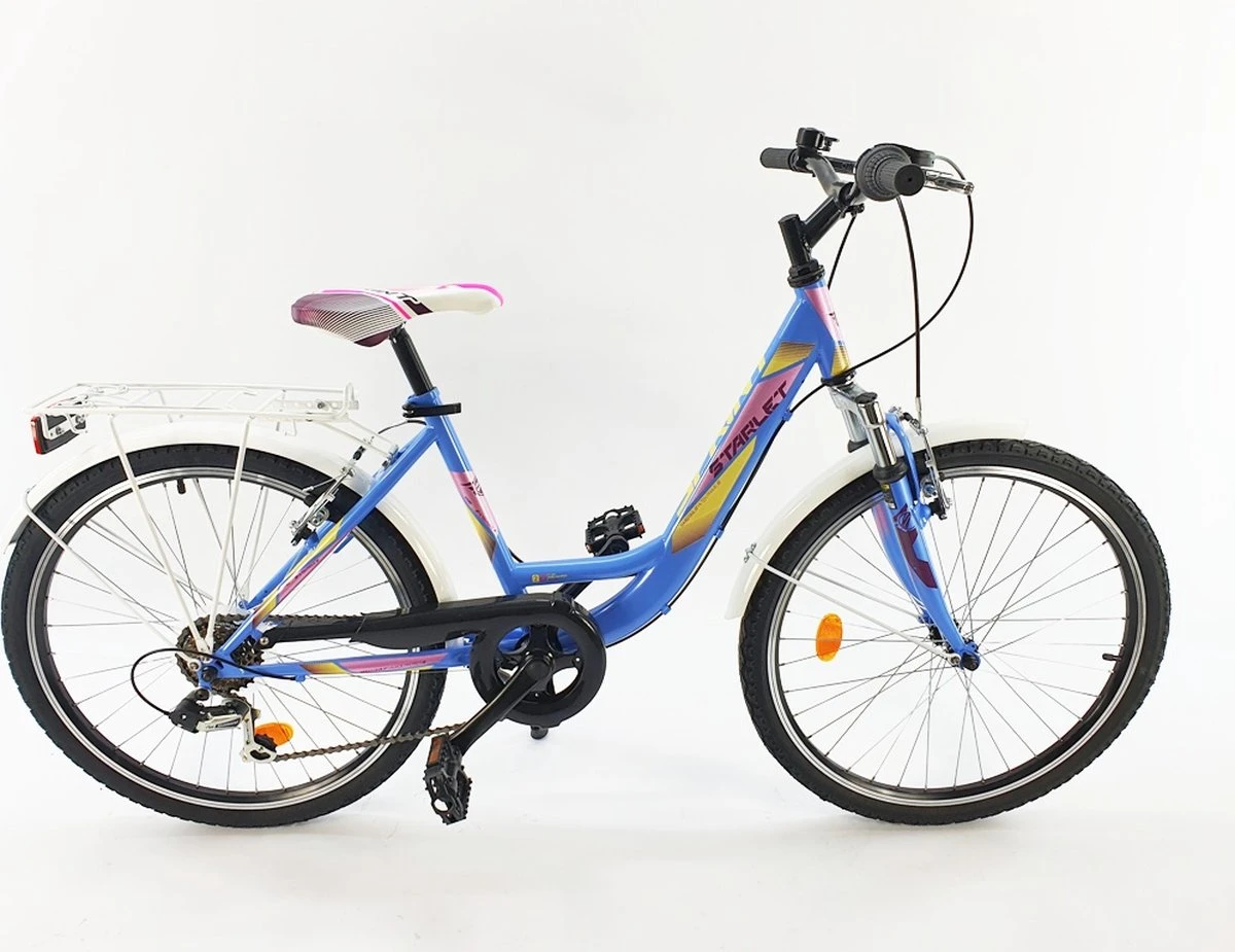 Sprint Starlet - Meisjesfiets 24 Inch - 6 Versnellingen Shimano - Blauw/Wit - Framemaat:38 Cm - BK22SI8740 BI 3 Sprint Starlet - Meisjesfiets 24 Inch - 6 Versnellingen Shimano - Blauw/Wit - Framemaat:38 Cm - BK22SI8740 BI