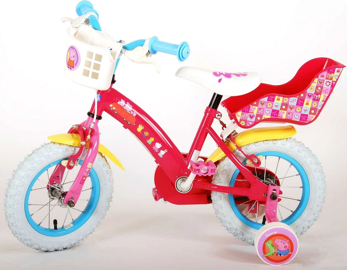 Volare Peppa Pig Kinderfiets - Meisjes - 12 Inch - Roze - 2 Handremmen 12 Volare Peppa Pig Kinderfiets - Meisjes - 12 Inch - Roze - 2 Handremmen - Afbeelding 10