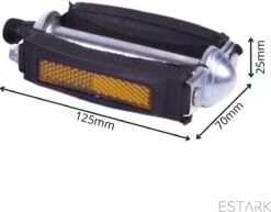 ESTARK® Klassieke Fietspedalen - Set Van Twee - Anti-Slip Fietspedalen Set Met Reflectoren - Pedaal Zwart Zilver - Fiets Pedalen Trappers Fiets Pedaal - Fietstrappers - Losse Trappers - 2 STUKS - Pedalen -Fietsuitrusting Winkel 1200x936 2