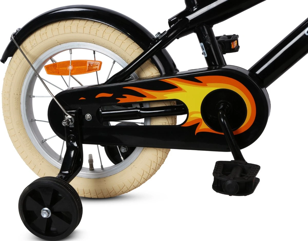 SJOEF Cruise Jongensfiets 14 Inch - Zwart 8 SJOEF Cruise Jongensfiets 14 Inch - Zwart - Afbeelding 6