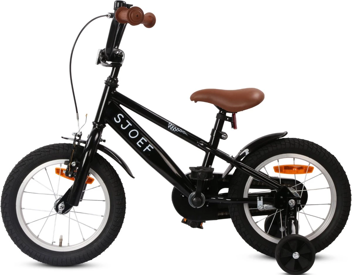 SJOEF Race Jongensfiets 14 Inch - Zwart 7 SJOEF Race Jongensfiets 14 Inch - Zwart - Afbeelding 5