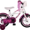 Volare Heart Cruiser Kinderfiets - Meisjes - 12 Inch - Wit Paars -Fietsuitrusting Winkel 1200x944