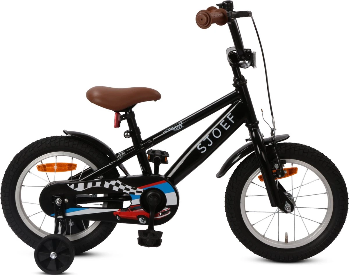 SJOEF Race Jongensfiets 14 Inch - Zwart 3 SJOEF Race Jongensfiets 14 Inch - Zwart