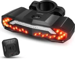 BikePro Fiets Achterlicht 2.0 Met Alarm En Richtingaanwijzer - IP54 Waterdicht - USB Oplaadbaar