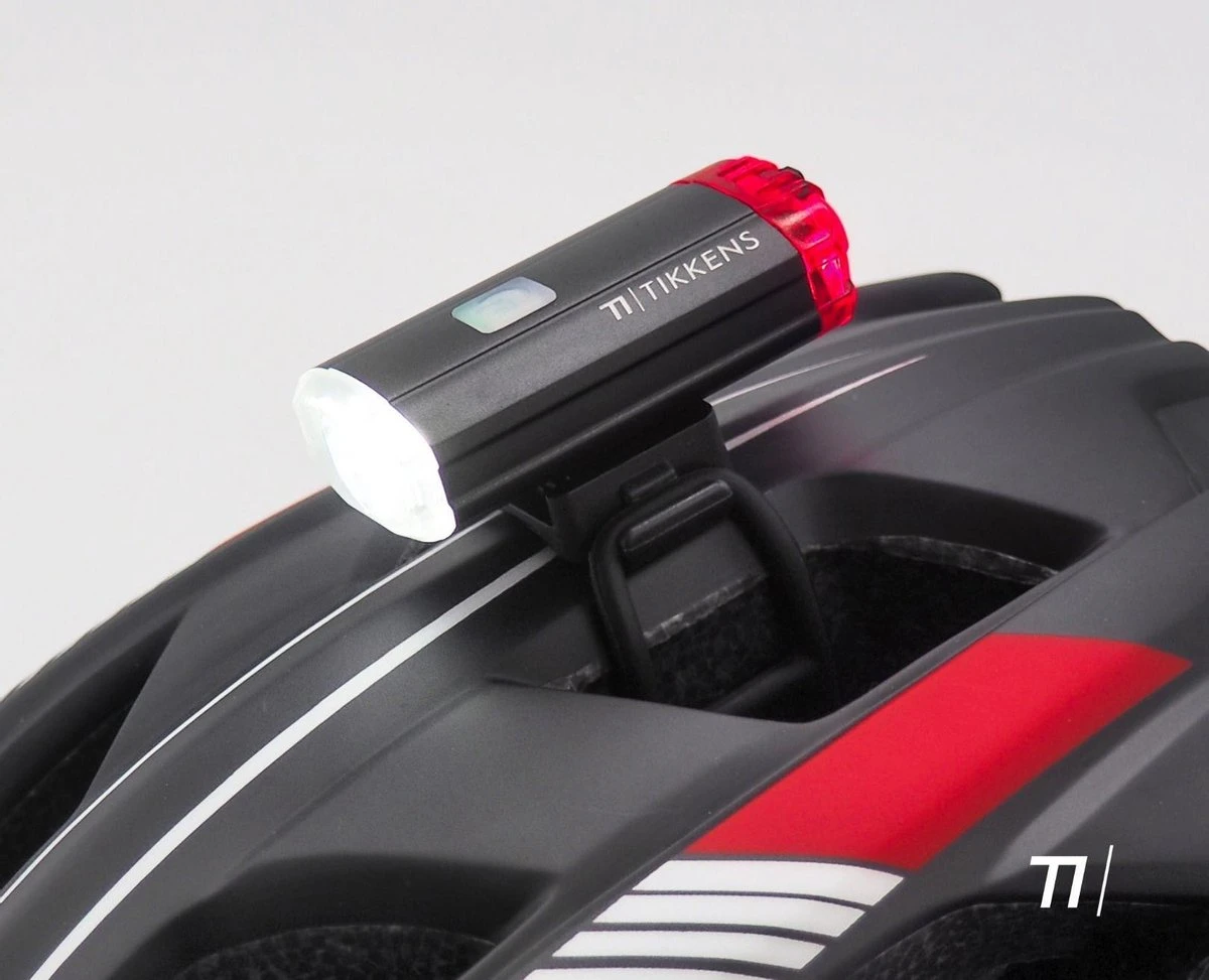 TIKKENS® LED Fietsverlichting Helmlamp - Helm - Voorlicht & Achterlicht - USB Oplaadbaar - Zwart - Voor En Achter - Waterdicht - Fietslampjes 3 TIKKENS® LED Fietsverlichting Helmlamp - Helm - Voorlicht & Achterlicht - USB Oplaadbaar - Zwart - Voor En Achter - Waterdicht - Fietslampjes