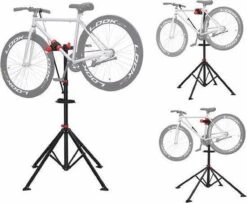 Merkloos Decopatent® Sterke Montagestandaard Fiets - 360° Draaibaar - Verstelbaar + Gereedschapsbakje - Fiets Montage Reparatie Standaard -Fietsuitrusting Winkel 1200x987 3