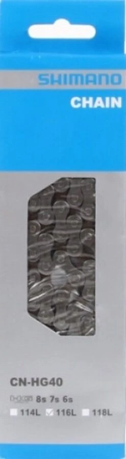 Ketting - 6/7/8 Speed - 3/32" - Shimano HG40 116-link -Fietsuitrusting Winkel 330x1200 1