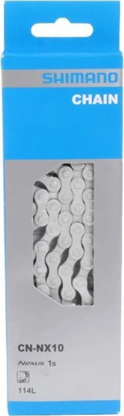 Ketting Shimano Nexus NX10 Anti-roest 1/2" X 1/8" - 114 Schakels 17 Ketting Shimano Nexus NX10 Anti-roest 1/2" X 1/8" - 114 Schakels -Fietsuitrusting Winkel 358x1200