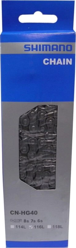 Ketting - 6/7/8 Speed - 3/32" - Shimano HG40 116-link -Fietsuitrusting Winkel 368x1200