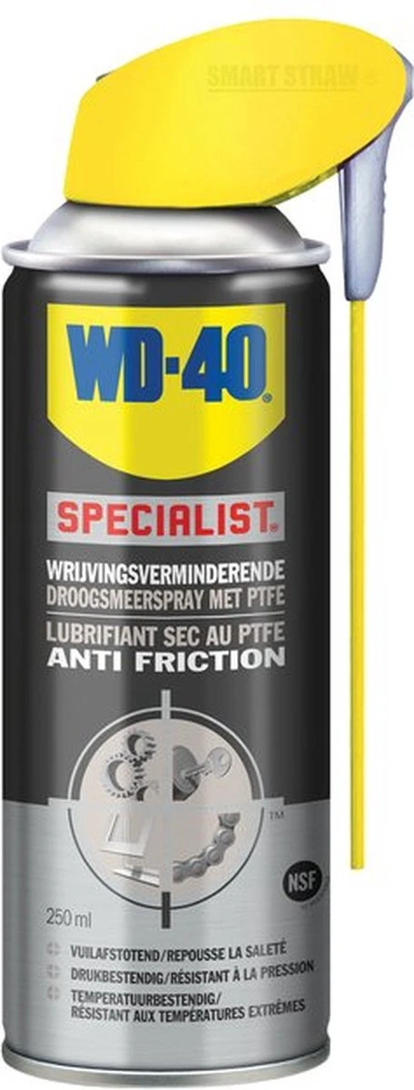 WD-40 Specialist® Droogsmeerspray Met PTFE - 250ml - Teflon Spray - Smeermiddel - Beschermt Effectief Tegen Dagelijkse Slijtage 3 WD-40 Specialist® Droogsmeerspray Met PTFE - 250ml - Teflon Spray - Smeermiddel - Beschermt Effectief Tegen Dagelijkse Slijtage