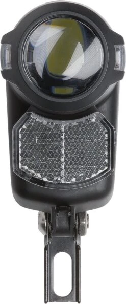 AXA Nox City 4 Lux - Fietslamp Voorlicht - LED Koplamp - Fietsverlichting Op Batterij - Auto/Off - Zwart