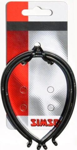 Simson Broekklemmen Kunststof Reflectie Zwart 2 Stuks -Fietsuitrusting Winkel 619x1200