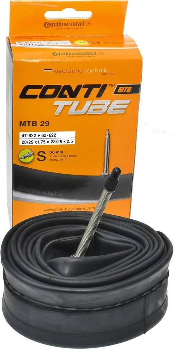 Continental Binnenband 28/29x1.75-2.50 (47/62-622) Fv 60 Mm Zwart 4 Continental Binnenband 28/29x1.75-2.50 (47/62-622) Fv 60 Mm Zwart - Afbeelding 2