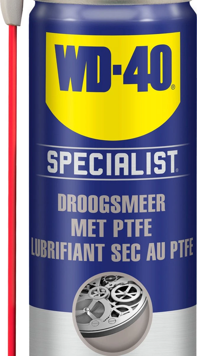 WD-40 Specialist® Droogsmeerspray Met PTFE - 250ml - Teflon Spray - Smeermiddel - Beschermt Effectief Tegen Dagelijkse Slijtage 4 WD-40 Specialist® Droogsmeerspray Met PTFE - 250ml - Teflon Spray - Smeermiddel - Beschermt Effectief Tegen Dagelijkse Slijtage - Afbeelding 2