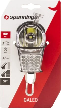 Spanninga Galeo Fiets Koplamp - 4 Lux - Batterij -Fietsuitrusting Winkel 675x1200