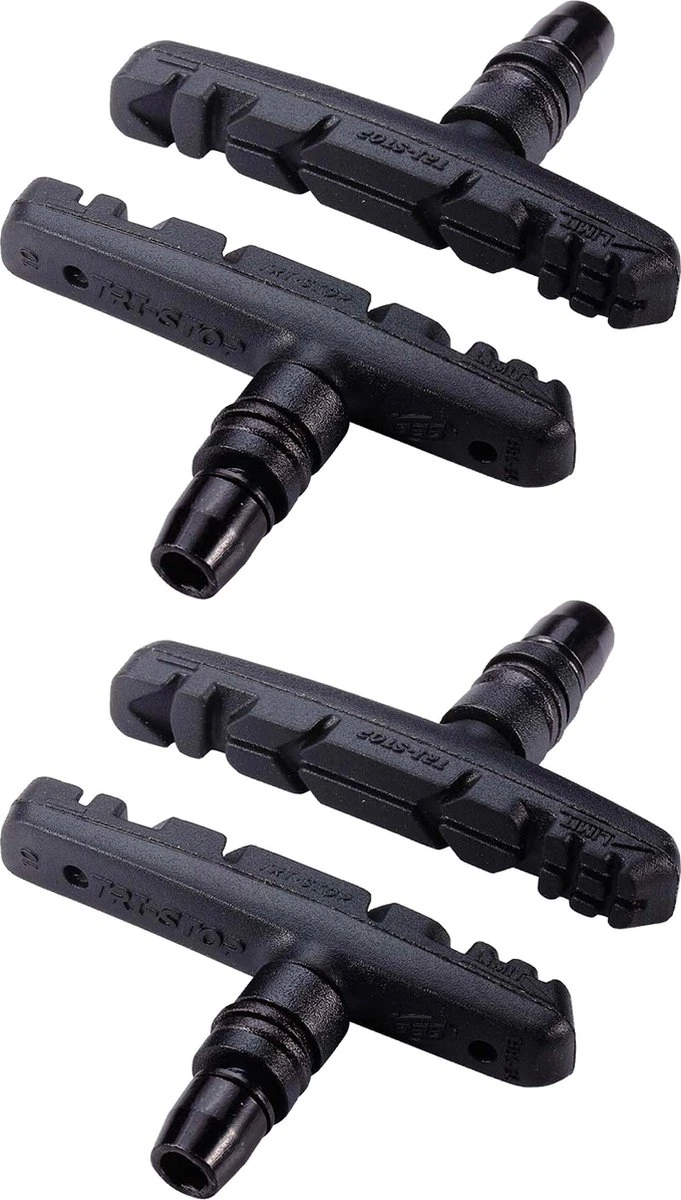 BBB Cycling Remblokken TriStop Solid - Velgrem - Compatibel Met Stadsfiets & Mountainbike - Zwart - BBS-16 2 BBB Cycling Remblokken TriStop Solid - Velgrem - Compatibel Met Stadsfiets & Mountainbike - Zwart - BBS-16