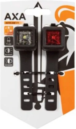 AXA Niteline 11 LED Fietsverlichting - Fietslampjes Voor En Achter - Batterij -Fietsuitrusting Winkel 714x1200