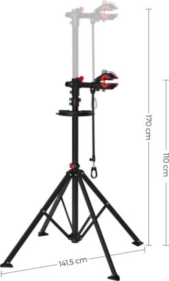 ACAZA Fiets Bevestigingsstandaard Met Snelsluiting, Gereedschapshouder En Stuurhouder, Lichte En Draagbare Reparatie Standaard Voor Fietsen, Zwart Statief 18 ACAZA Fiets Bevestigingsstandaard Met Snelsluiting, Gereedschapshouder En Stuurhouder, Lichte En Draagbare Reparatie Standaard Voor Fietsen, Zwart Statief -Fietsuitrusting Winkel 722x1200 6