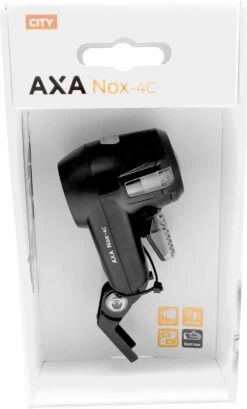 AXA Nox City 4 Lux - Fietslamp Voorlicht - LED Koplamp - Fietslicht Op Batterij - Zwart -Fietsuitrusting Winkel 725x1200 1