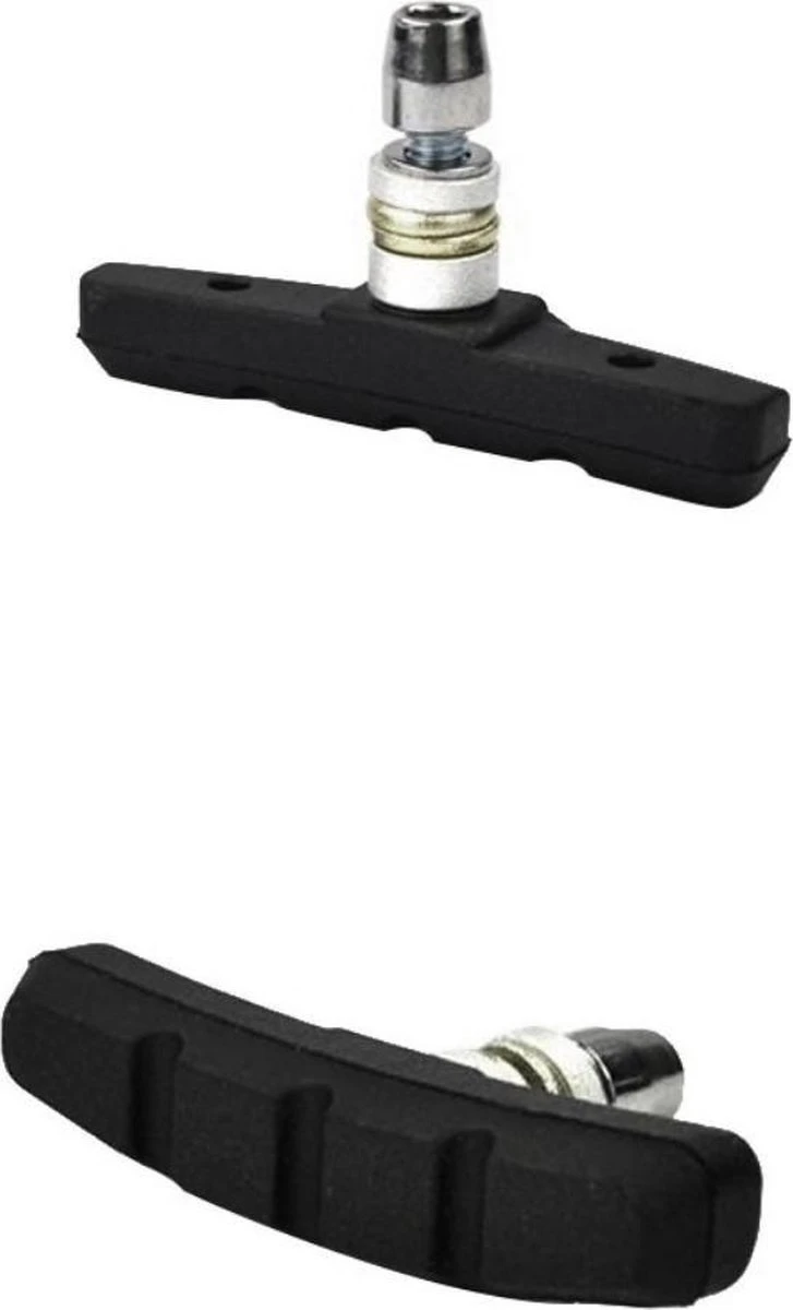 Universele Remblokjes - Remschoen - Rubber - Set 2 Stuks - Fietsen Rubberen Remblok - Remblokkenset - Verstelbaar - V Brake - 55mm - Zwart 4 Universele Remblokjes - Remschoen - Rubber - Set 2 Stuks - Fietsen Rubberen Remblok - Remblokkenset - Verstelbaar - V Brake - 55mm - Zwart - Afbeelding 2