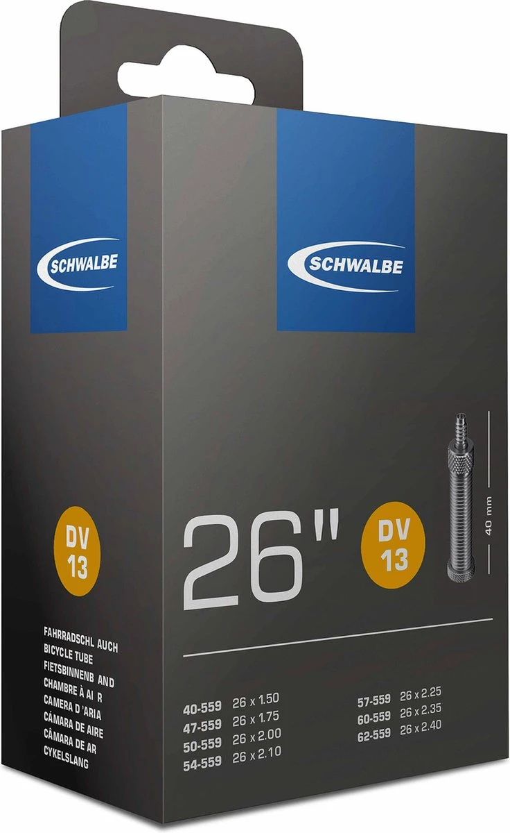 Schwalbe Binnenband - DV13 - 26 Inch X 1.50 - 2.40 - Hollands Ventiel - 40mm 6 Schwalbe Binnenband - DV13 - 26 Inch X 1.50 - 2.40 - Hollands Ventiel - 40mm - Afbeelding 4