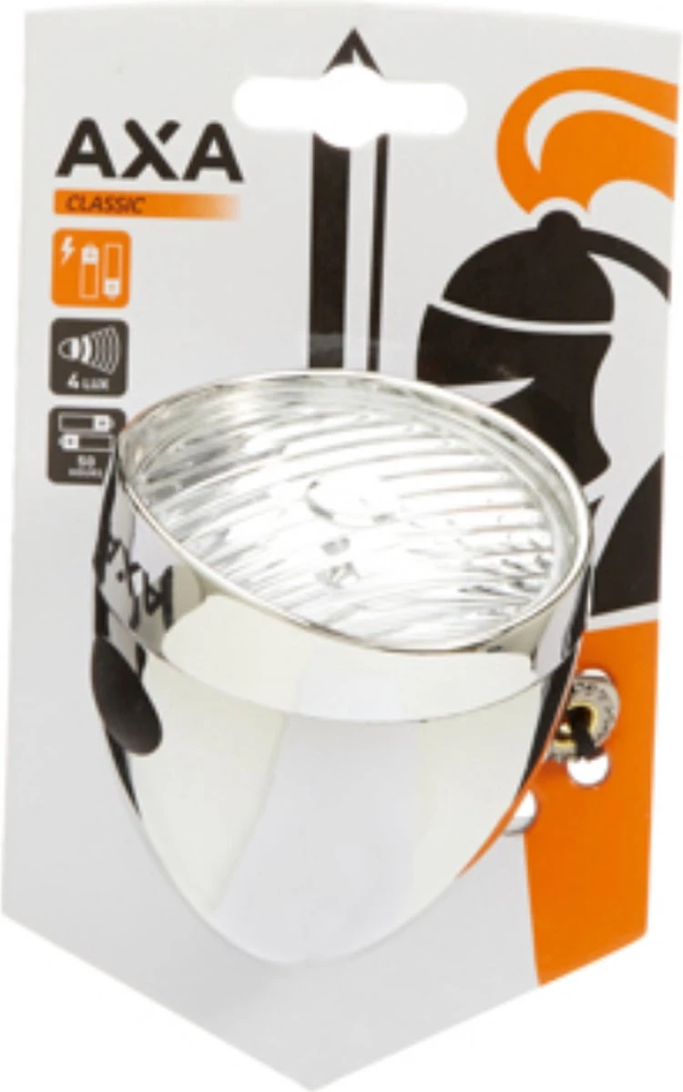 AXA – Classic Battery - 4 Lux - Fietslamp Voorlicht - LED Koplamp - Fietsverlichting Op Batterij - Zilver 7 AXA – Classic Battery - 4 Lux - Fietslamp Voorlicht - LED Koplamp - Fietsverlichting Op Batterij - Zilver - Afbeelding 5