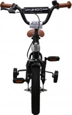 Amigo BMX Fun Jongensfiets - Kinderfiets 12 Inch - Matzwart -Fietsuitrusting Winkel 753x1200