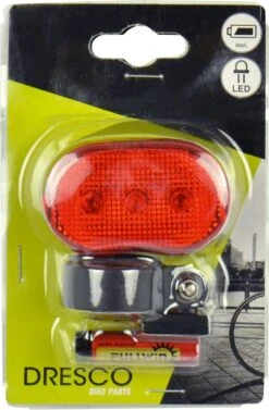 Dresco Achterlicht Fiets 3 Led's | Fietsverlichting Led | Achterlicht Met Batterij En Knipperlicht -Fietsuitrusting Winkel 787x1200