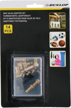 Dunlop Set Verloopnippels Fietspomp - 14 Stuks - Adapter Fietsventiel - Ballenpomp - Universeel -Fietsuitrusting Winkel 788x1200 6