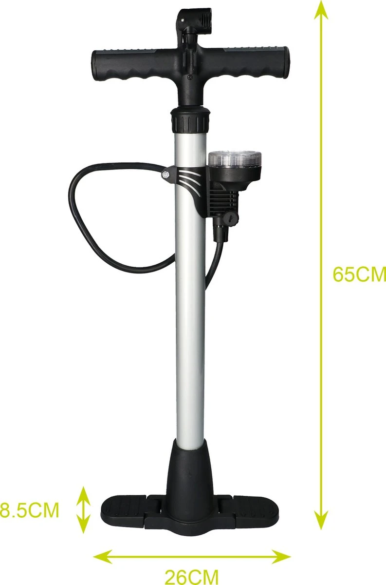 Dresco Fietspomp - Manometer – Zwart 8 Dresco Fietspomp - Manometer – Zwart - Afbeelding 6