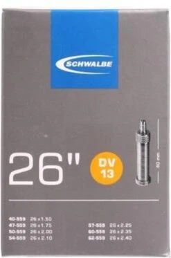 Schwalbe Binnenband - DV13 - 26 Inch X 1.50 - 2.40 - Hollands Ventiel - 40mm 22 Schwalbe Binnenband - DV13 - 26 Inch X 1.50 - 2.40 - Hollands Ventiel - 40mm -Fietsuitrusting Winkel 795x1200 3