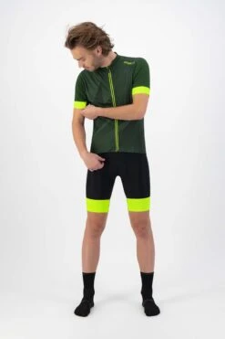 Rogelli Dusk - Fietsshirt Korte Mouwen - Heren - Maat XL - Groen, Fluor-Geel -Fietsuitrusting Winkel 800x1200 43