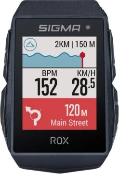 SIGMA SPORT ROX 11.1 EVO GPS Fietscomputer Incl. Stuurhouder, Zwart -Fietsuitrusting Winkel 826x1200