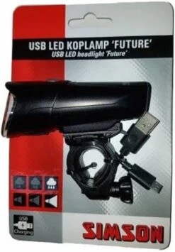 Simson Future Fietsverlichting Koplamp 30 Lux - LED - Oplaadbaar -Fietsuitrusting Winkel 834x1200 7